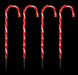 Premier Decorations Christmas Path Lights Premier 62CM 4 Pack Candy Cane Path Lights Red