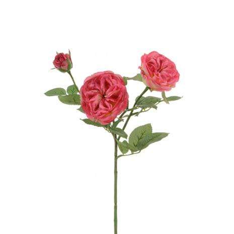Floral Silk Roses Hot Pink Spray Rose 61cm