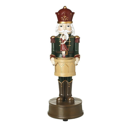 Heaven Sends Christmas Figurine Dark Green Resin Soldier Music Spinner Dark Green Resin Soldier Music Spinner | Windlebridge Garden Nursery