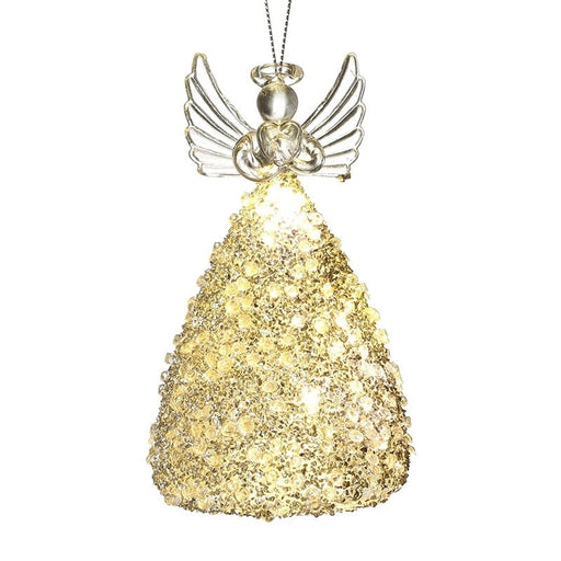 Heaven Sends Hanging Decoration Glass Angel With Glitter Skirt & Heart Glass Angel With Glitter Skirt & Heart | Windlebridge Garden Nursery