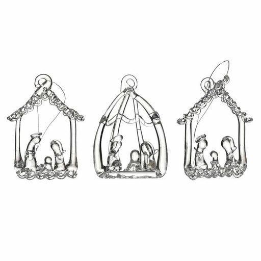 Heaven Sends Hanging Decoration Glass Nativity Set 3 Glass Nativity Set 3 | Windlebridge Garden Nursery