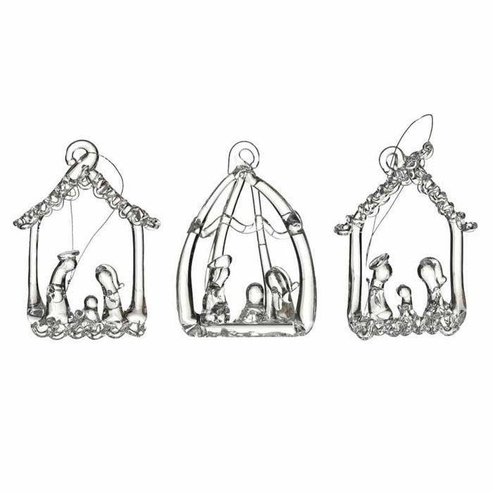 Heaven Sends Hanging Decoration Glass Nativity Set 3 Glass Nativity Set 3 | Windlebridge Garden Nursery