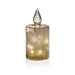 Premier Decorations Christmas Candles Premier 15cm Battery Operated Lit Glass Candle with 10 Warm White LED Stars Inside in Dia 7cm and Timer Premier 15cm Battery Operated Lit Glass Candle with 10 Warm White LED 