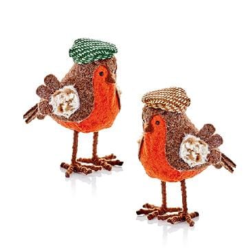 Premier Decorations Christmas Decoration Premier 16cm Robin with Peak Cap 2 Assorted Premier 16cm Robin with Peak Cap 2 Assorted