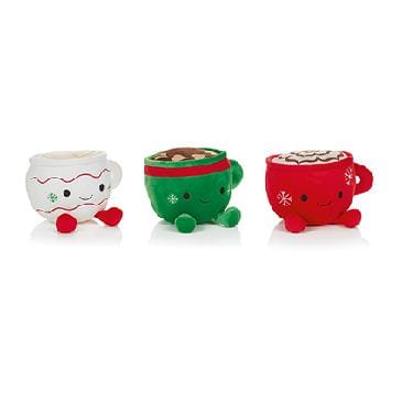 Premier Decorations Christmas Plush Premier 18cm Coffee Cup Character Plush 3 Assorted Green - Red - White Premier 18cm Coffee Cup Character Plush 3 Assorted Green - Red - White