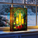Premier Decorations Christmas Candles Premier 21 x 28cm Battery Operated Lit Candles Stained Glass for Table Top with 50 Warm White LED - Double Sided Premier 21 x 28cm Battery Operated Lit Candles Stained Glass for Table