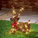 Premier Decorations Christmas Lights Premier 30cm Battery Operated Multi Action Lit Lying Reindeer with 40 Warm White LED and Timer Premier 30cm Battery Operated Multi Action Lit Lying Reindeer with 40 
