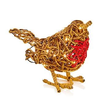 Premier Decorations Christmas Lights Premier 30cm Battery Operated Multi Action Lit Robin with 50 Warm White LED and Timer Premier 30cm Battery Operated Multi Action Lit Robin with 50 Warm Whit