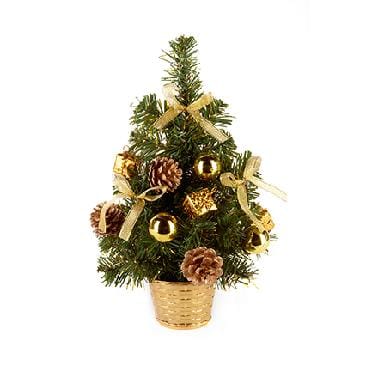 Premier Decorations Artificial Christmas Tree Premier 30cm Gold Dressed Tree Premier 30cm Gold Dressed Tree