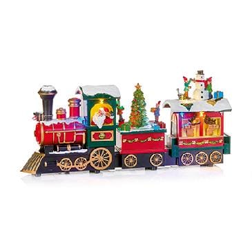 Premier Decorations Christmas Decoration Premier 38cm Battery Operated Lit Animated Christmas Train Premier 38cm Battery Operated Lit Animated Christmas Train