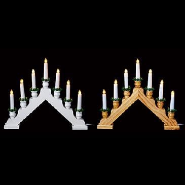 Premier Decorations Christmas Candles Premier 40cm Candle Bridge with Cups and Floristry with 7 Bulbs Premier 40cm Candle Bridge with Cups and Floristry with 7 Bulbs