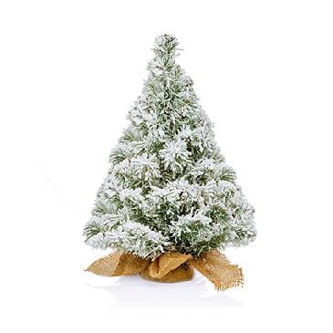 Premier Decorations Artificial Christmas Tree Premier 45cm Burlap Flocked Tree Premier 45cm Burlap Flocked Tree