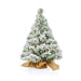 Premier Decorations Artificial Christmas Tree Premier 45cm Burlap Flocked Tree Premier 45cm Burlap Flocked Tree