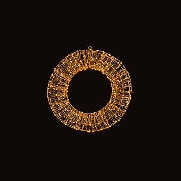 Premier Decorations Christmas Lights Premier 45cm Twinkling Lit Rose Gold Wreath with 600 Warm White LED and Timer Premier 45cm Twinkling Lit Rose Gold Wreath with 600 Warm White LED an