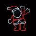 Premier Decorations Christmas Decoration Premier 48 x 59cm Lit Neon Waving Santa Premier 48 x 59cm Lit Neon Waving Santa