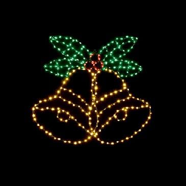 Premier Decorations Christmas Lights Premier 56 x 51cm Flashing FlexiBrights Bells and Holly with 292 Multi Colour LED Premier 56 x 51cm Flashing FlexiBrights Bells and Holly with 292 Multi