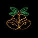 Premier Decorations Christmas Lights Premier 56 x 51cm Flashing FlexiBrights Bells and Holly with 292 Multi Colour LED Premier 56 x 51cm Flashing FlexiBrights Bells and Holly with 292 Multi