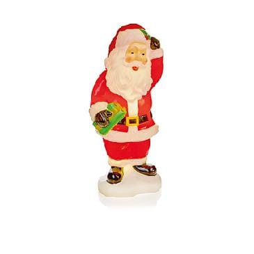 Premier Decorations Christmas Decoration Premier 62cm Battery Operated Lit Santa with Parcel Blow Mould Premier 62cm Battery Operated Lit Santa with Parcel Blow Mould