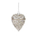 Premier Decorations Christmas Decoration Premier 70mm Silver Hinged Glass Heart Premier 70mm Silver Hinged Glass Heart