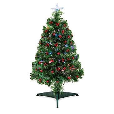 Premier Decorations Artificial Christmas Tree Premier 80cm Fibre Optic Tree with Berries Premier 80cm Fibre Optic Tree with Berries