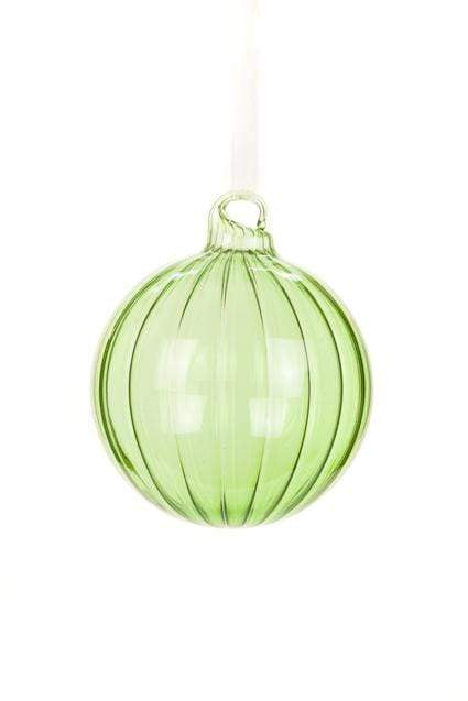Floral Slik Baubles 8cm GLASS Meadow Bauble 8cm
