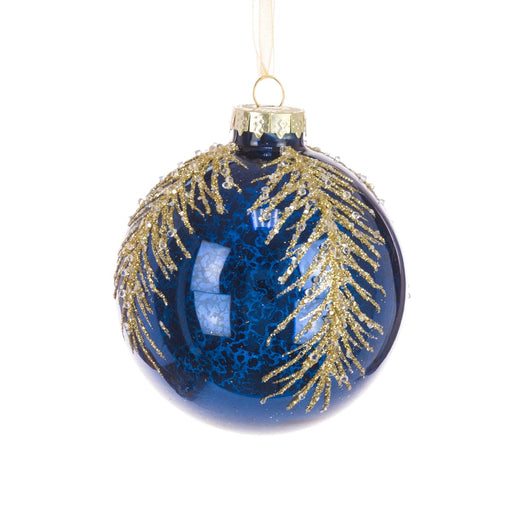 Floral Silk Baubles Glass Lexena Bauble 8cm