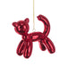 Floral Silk Baubles Glass Party Balloon Cat 9cm Bauble