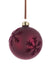 Floral Silk Baubles Glass Poppy Bauble Red 10cm