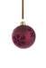 Floral Silk Baubles Glass Poppy Bauble Red 8cm