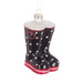 Floral Silk Baubles Glass Welly Boots Bauble 9cm