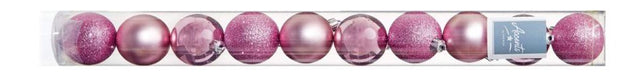 Premier Decorations Baubles Premier 10 x 60mm Pink Baubles