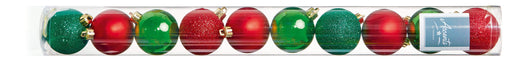 Premier Decorations Baubles Premier 10 x 60mm Red & Green Baubles
