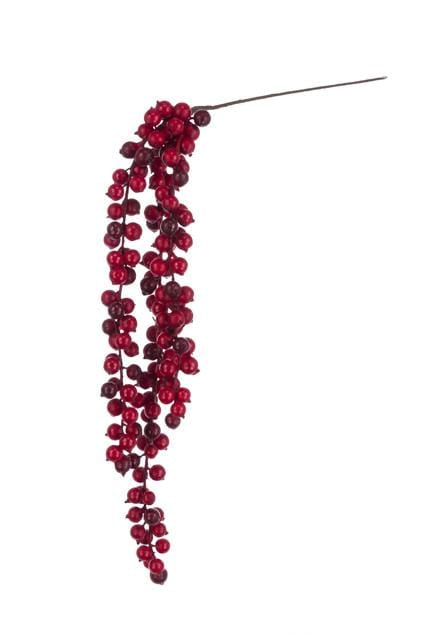 Floral Silk Berries Hanging Berry Cluster 94cm Stem