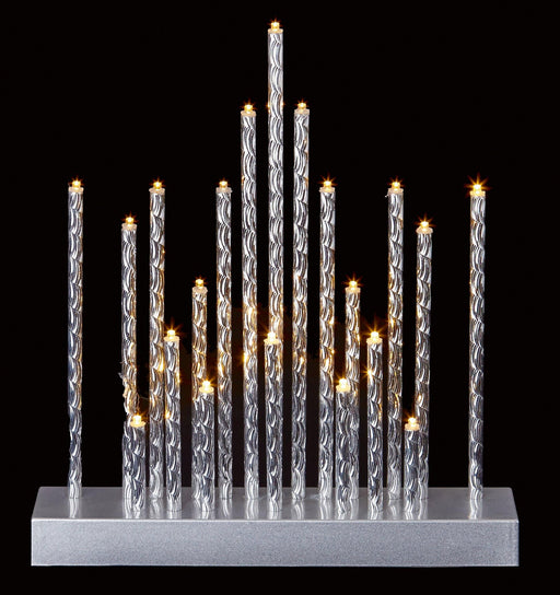 Premier Decorations Candle Bridge Premier 27cm Aluminium Candle Bridge with 20 Warm White LED'S