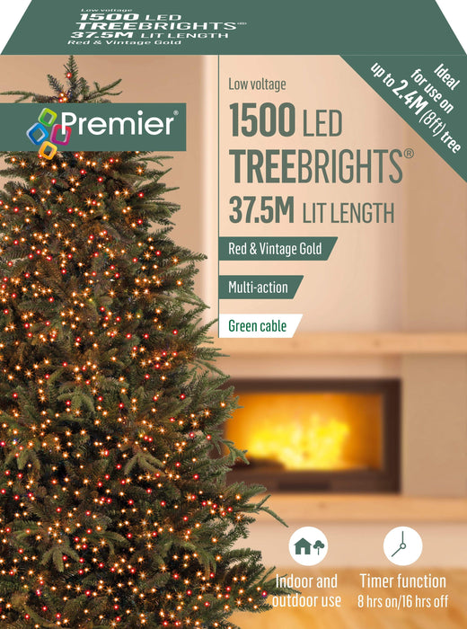Premier Decorations Christams Lights Premier 1500 LED Treebrights Christmas Lights