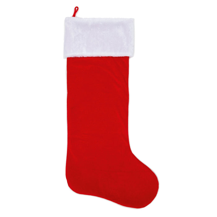 Premier Decorations Christmas Decorations 85cm Deluxe Red Fur Stocking