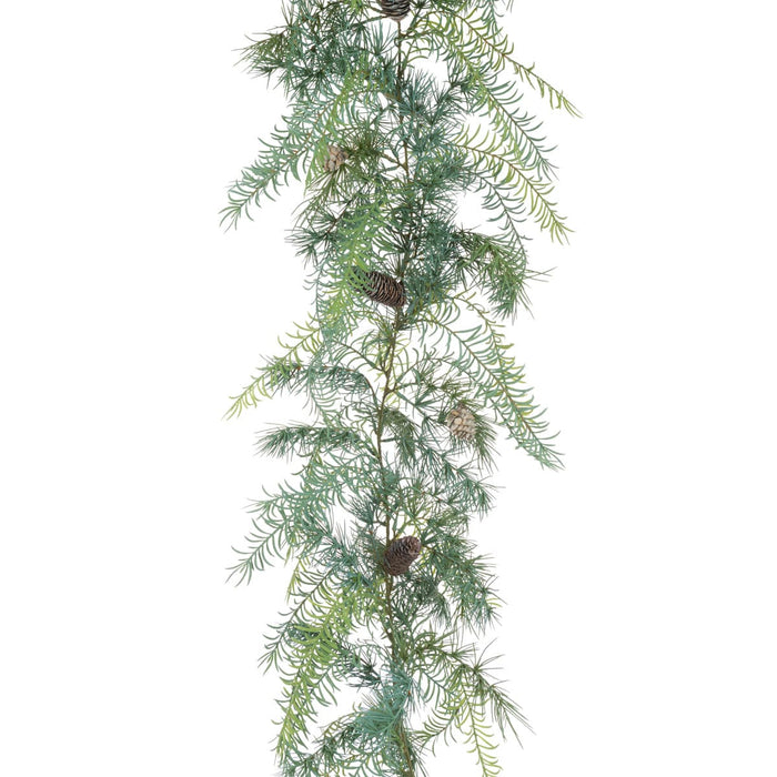 Floral Silk Christmas Garlands Cedar Asparagus Garland 203cm