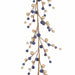Floral Silk Christmas Garlands Classic Berry Garland 150cm in Blue & Gold