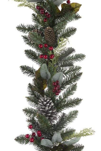 Floral Silk Christmas Garlands Hawes Berry Christmas Garland 6ft (180cm)