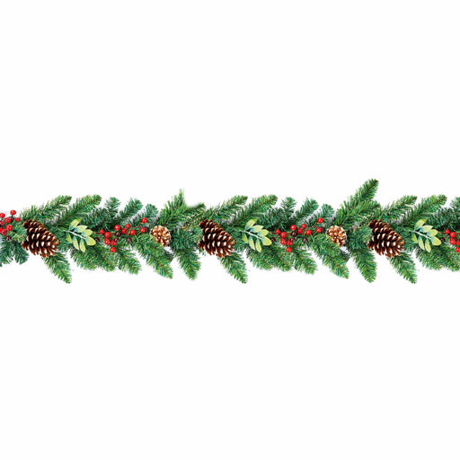 Premier Decorations Christmas Garlands 1.8m Berry and Cone Garland