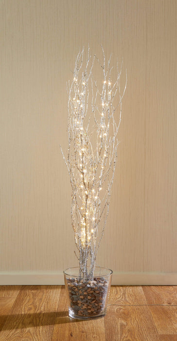 Premier Decorations Christmas Lights 1.2M Silver Branches With 80 LED'S