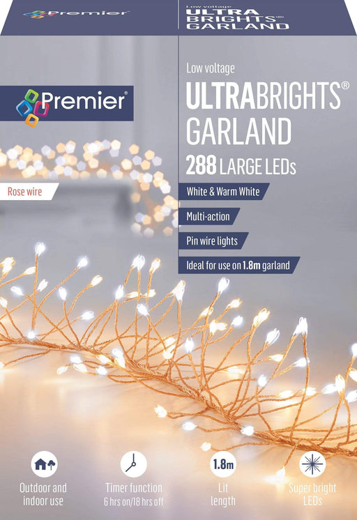 Premier Decorations Christmas Lights 288L MA Rose Gold UltraBright