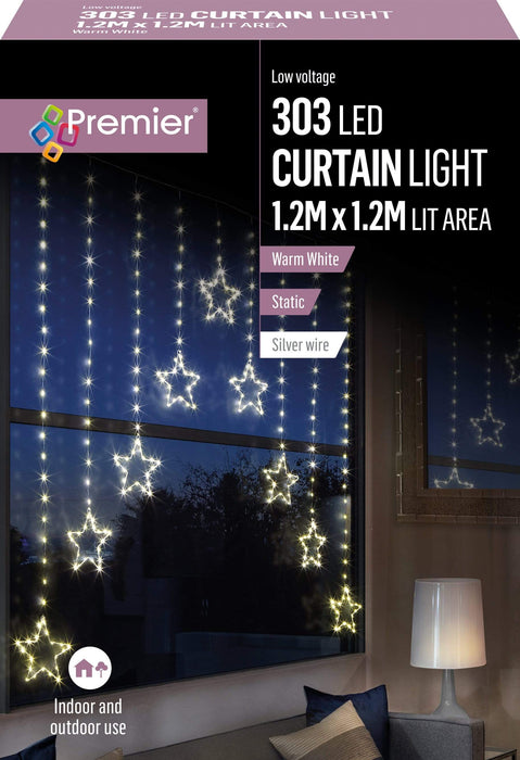 Premier Decorations Christmas Lights Premier 1.2M X 1.2M Star Curtain Lights