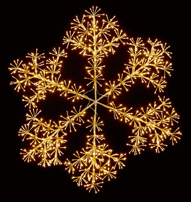 Premier Decorations Christmas Lights Premier 1.5M Gold Starburst Snowflake Light