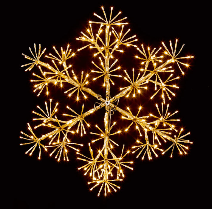 Premier Decorations Christmas Lights Premier 60cm Gold Starburst Snowflake Light