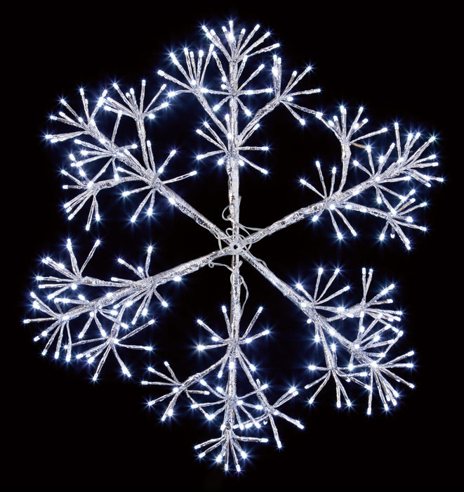 Premier Decorations Christmas Lights Premier 60cm Silver Starburst Snowflake Light