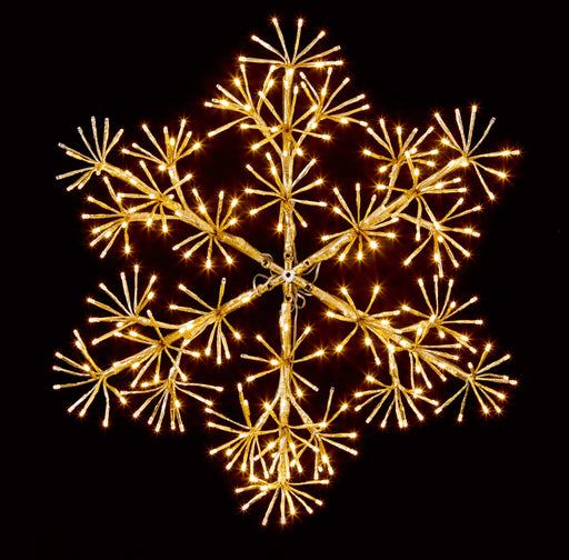Premier Decorations Christmas Lights Premier 90cm Gold Starburst Snowflake Light