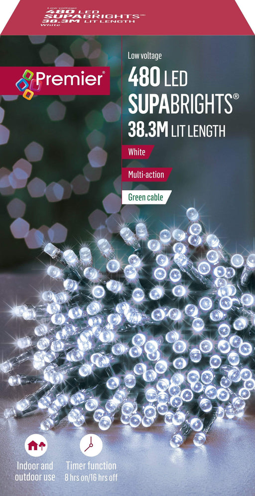 Premier Decorations Christmas Lights Premier Multiaction 480 LED Supabrights Lights