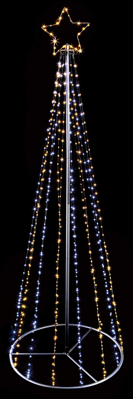 Premier Decorations Christmas Lights Premier White & Warm White LED Pyramid Tree