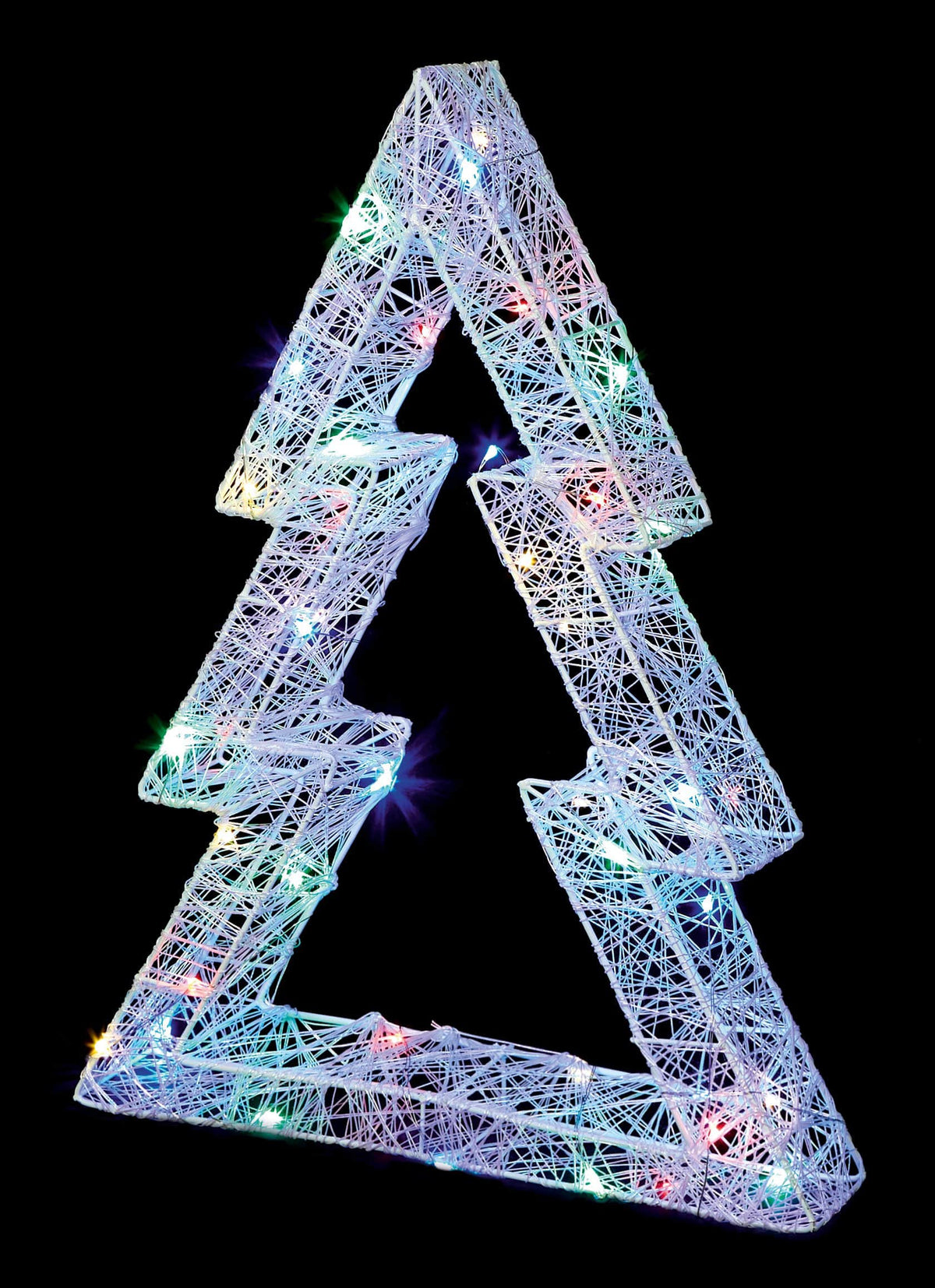 Premier White 45cm Lit Hollow Metal Tree With Multi-coloured LED'S ...